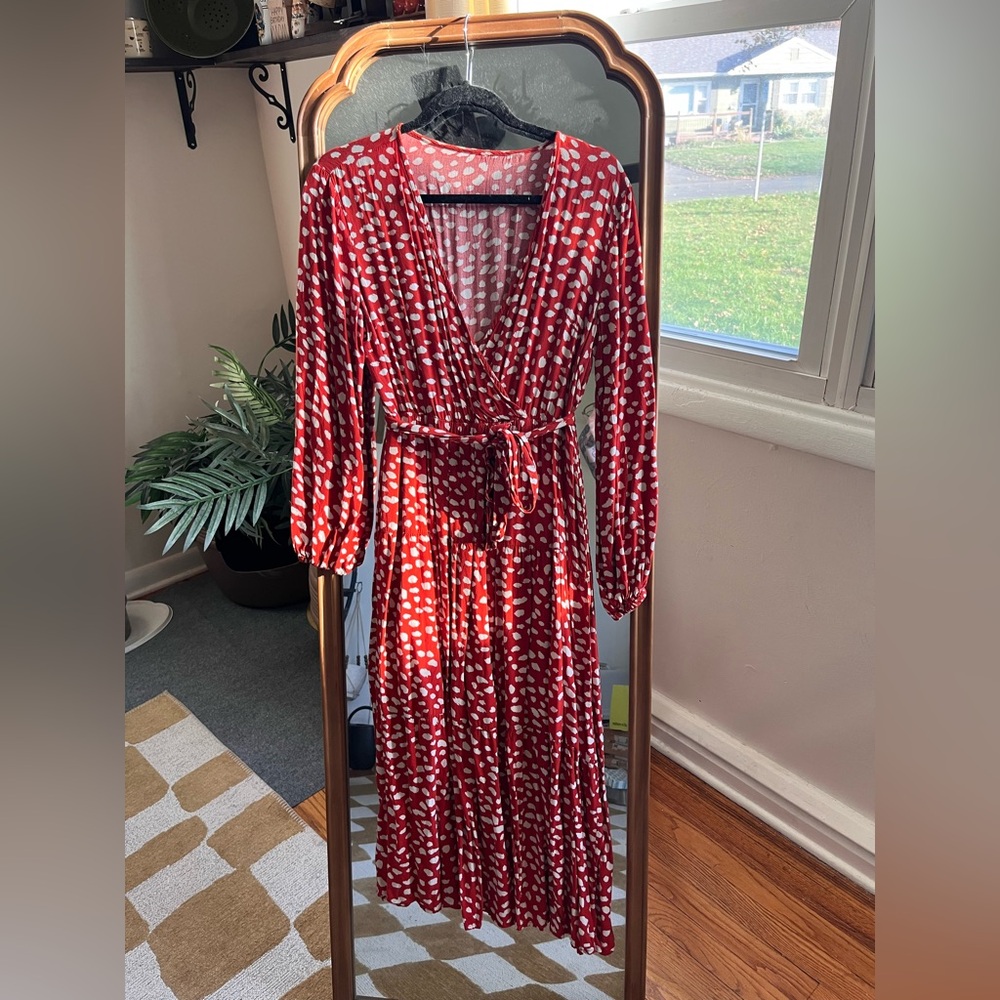 Red Polka Dot Tie Dress